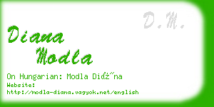 diana modla business card